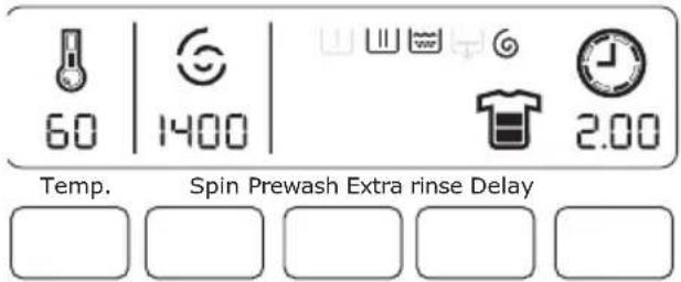 ELECTROLUX EWF14780 - Det valgte programs varighed - 1