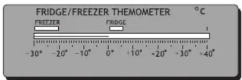 FRIDGE/FREEZER THEMOMETER °C FREEZER FRIDGE -30° -20° -10° 0° +10° -20° +30° +40°