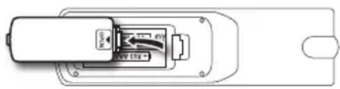 MATSUI M1DVD11E - Isætning af batterierne i fjernbetjening - 1