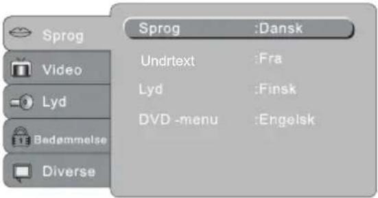 MATSUI M1DVD11E - Sprogopsætningsside - 1