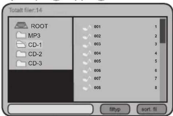 Totalt filer:14 ROOT MP3 CD-1 CD-2 CD-3 001 1 002 2 003 3 004 4 005 5 006 6 007 7 008 8 filtyp sort. fl
