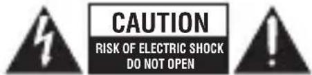CAUTION RISK OF ELECTRIC SHOCK DO NOT OPEN