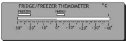 FRIDGE/FREEZER THEMOMETER °C FRIEFER FRIDGE -30° -20° -10° 0° +10° +20° +30° +40°