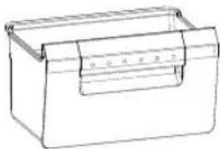 Line drawing of a rectangular box with a handle and internal compartments (no text or symbols)
