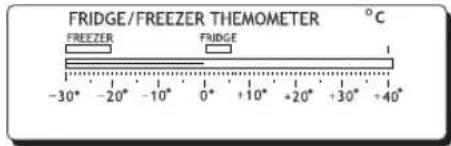 FRIDGE/FREEZER THERMOMETER °C FREEZER FRIDGE -30° -20° -10° 0° +10° +20° +30° +40°