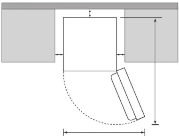 Logik LNF185W18E - Free Space Requirements - 1