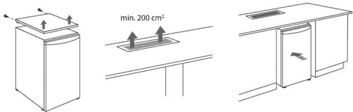 Logik LUF55W17E - Free Space Requirements - 2