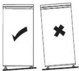 Two labeled diagrams showing checkmark and cross symbols inside vertical bars, likely indicating selection or cancellation.