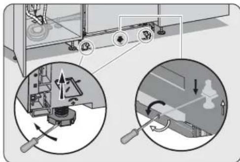 Diagram illustrating mechanical assembly steps with labeled components and directional arrows indicating motion or movement.