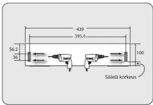 439 395.4 56.2 36 100 Säädä korkeus