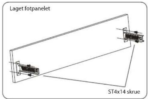 Laget fotpanelet ST4x14 skrue