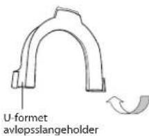 U-formet avlopsslangeholder