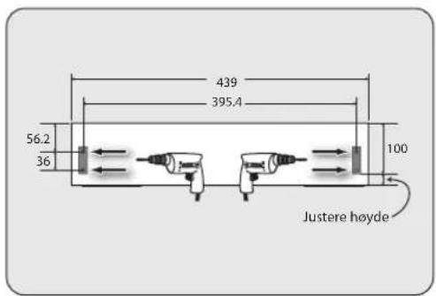 439 395.4 56.2 36 100 Justere høyde