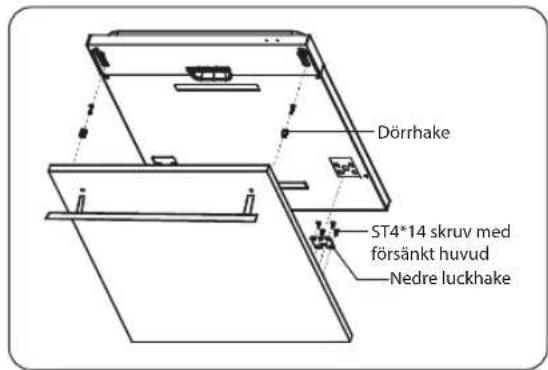 Dörrhake ST4*14 skruv med försänkt huvud Nedre luckhake