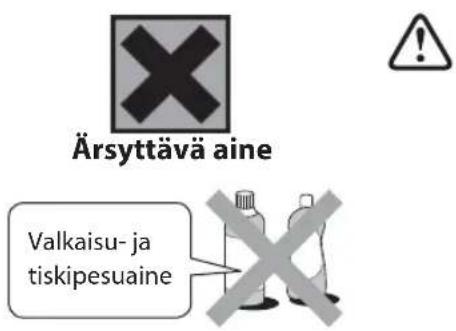 Ärsyttävä aine Valkaisu- ja tiskipesuaine