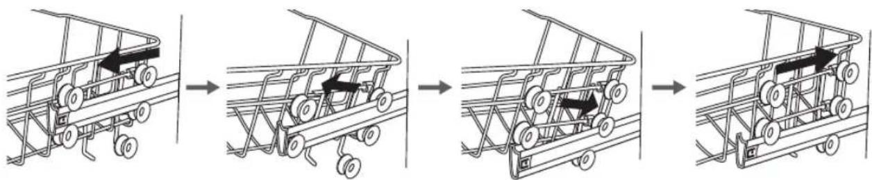 Logik LID60W14N - Adjusting the Upper Basket - 1