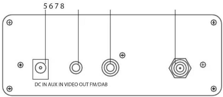 5678 DC IN AUX IN VIDEO OUT FM/DAB