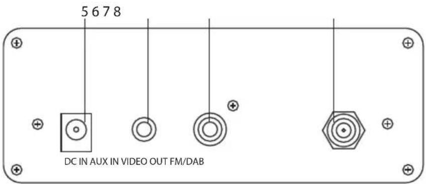 5678 DC IN AUX IN VIDEO OUT FM/DAB