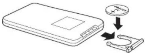 Diagram showing a device with a coin icon and a mechanical component, illustrating a process or assembly step.