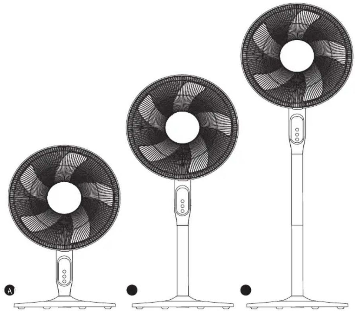 Sandstrøm S40DCF19E - Justering af ventilatorens højde - 1