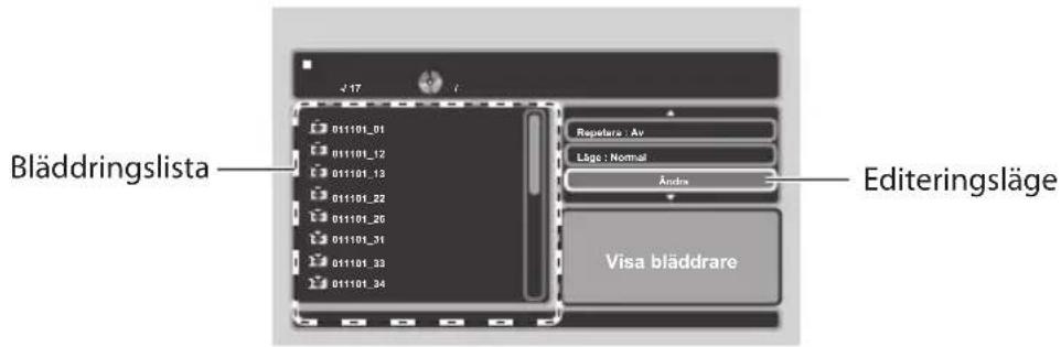 Bläddringslista Regulars : Av Läge : Normal Andra Editeringsläge Visa bläddrare
