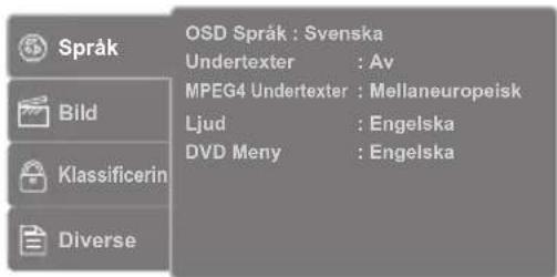 Språk Bild Klassificerin Diverse OSD Språk : Svenska Undertexter : Av MPEG4 Undertexter : Mellaneuropeisk Ljud : Engelska DVD Meny : Engelska
