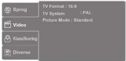 Sandstrøm S74PD11E - Videoindstilling - 1