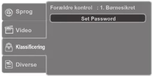 Sandstrøm S74PD11E - Indstilling af kodeord - 1