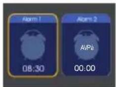 Alarm 1 08:30 Alarm 2 AVPa 00:00