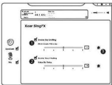 Xear SingFX 1 2 3 Output: 44.1 kHz System: Nk.
