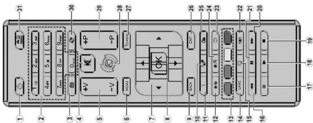 Labeled diagram of a mobile device front panel with function keys, buttons, and status indicators