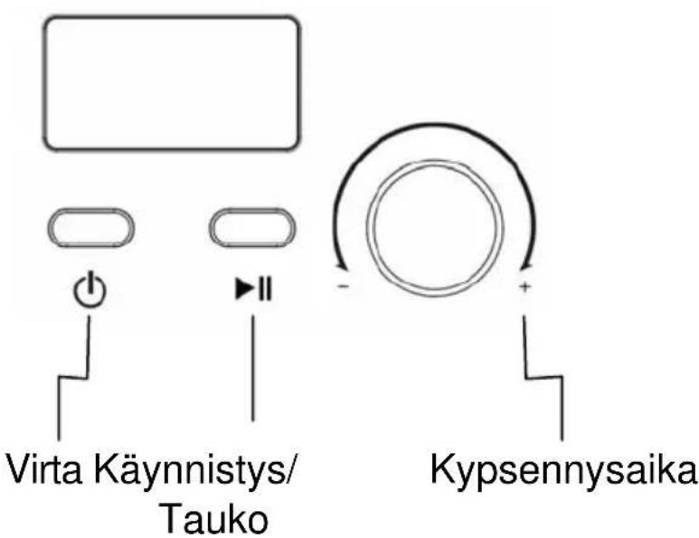 Virta Käynnistys/ Tauko Kypsennysaika