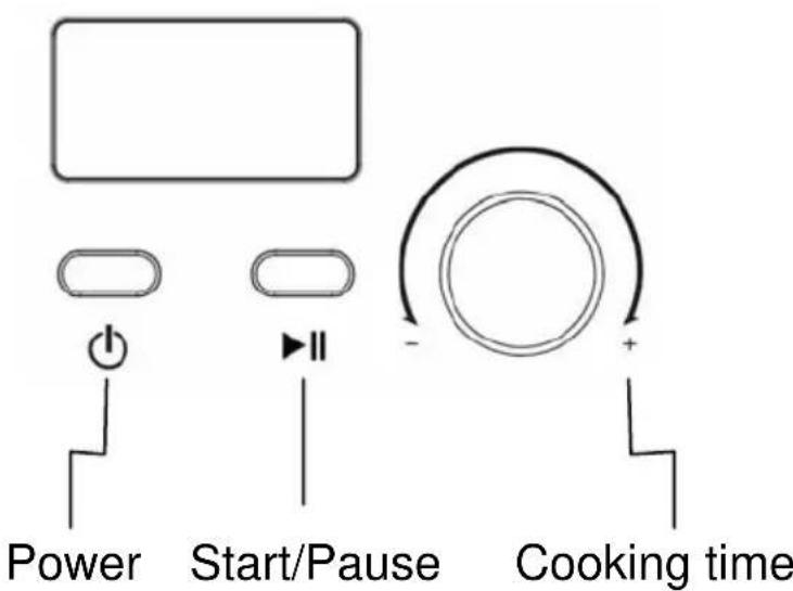 Power Start/Pause Cooking time