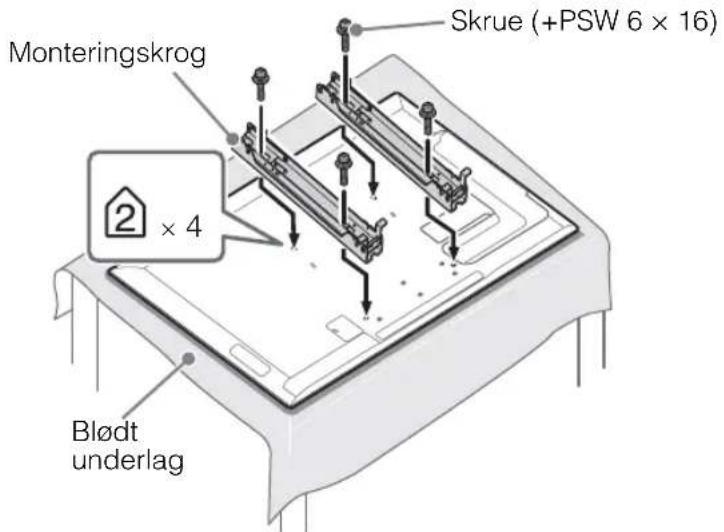 Monteringskrog 2 × 4 Skrue (+PSW 6 × 16) Blødt underlag
