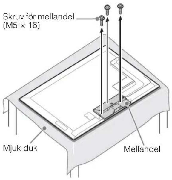 Skruv för mellandel (M5 × 16) Mjuk duk Mellandel