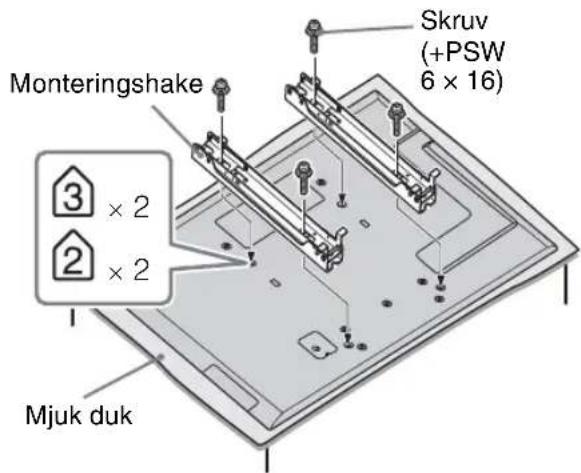 Monteringsshake Skruv (+PSW 6 × 16) 3 × 2 2 × 2 Mjuk duk
