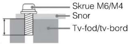 Skrue M6/M4 Snor Tv-fod/tv-bord