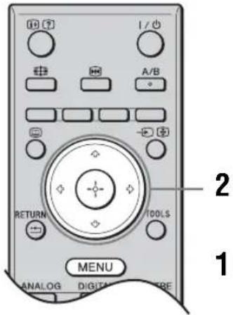 1 2 RETURN TOOLS MENU ANALOG DIGITAL TIME