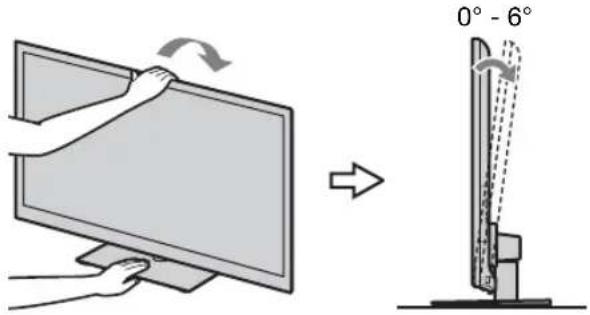 SONY Bravia KDL-40HX723 - Nastavenie uhla (Naklonenie) (okrem modelov KDL-46/40/32CX52x) - 2