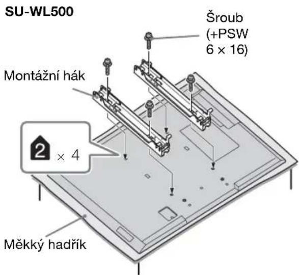 SU-WL500 Šroub (+PSW 6 × 16) Montážní hák 2 × 4 Měkký hadřík