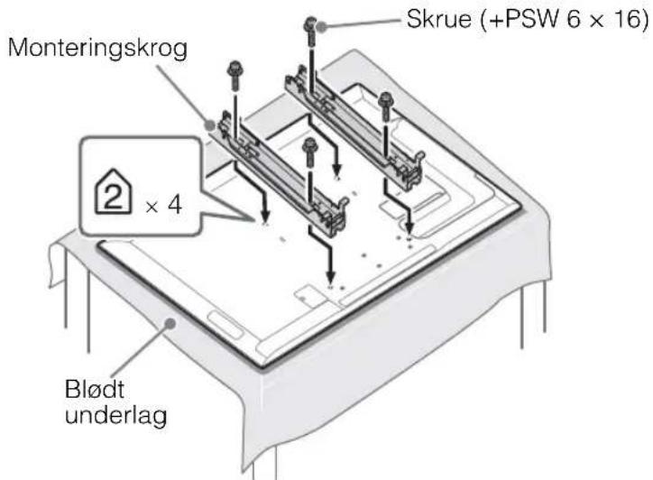 Monteringskrog 2 × 4 Skrue (+PSW 6 × 16) Blødt underlag