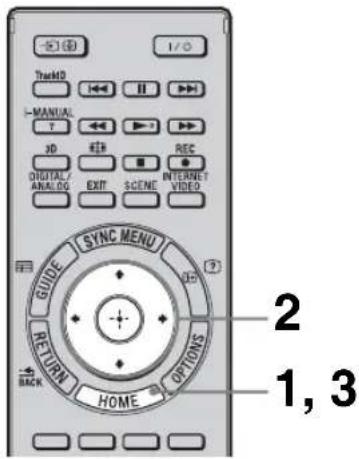 1/0 ThankD I/O MANUAL T 2D DIGITAL/ANALOG EXIT SCENE INTERNET VIDEO REC SYNC MENU GUIDE RETURN HOME OPTIONS BACK 2 1, 3