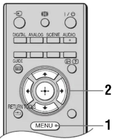 DIGITAL ANALOG SCENE AUDIO GUIDE RETURN TOOLS MENU 1 2
