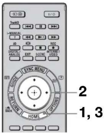 SONY Bravia KDL-40NX721 - Különböző funkciók és beállítások kiválasztása (főmenü) - 1