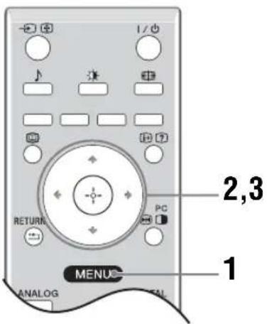 1 2,3 RETURN PC MENU ANALOG CAL