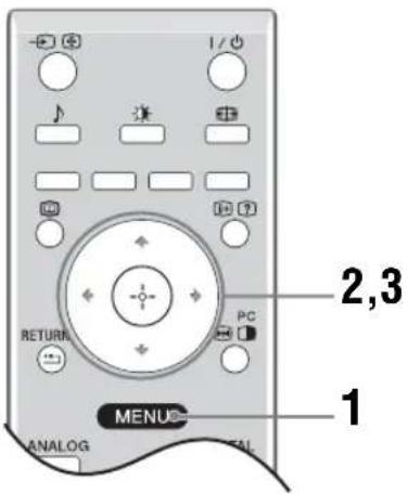 I / 2,3 RETURN PC 1 MENUS ANALOG