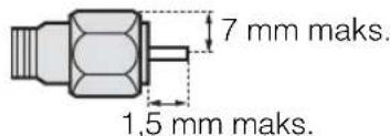 7 mm maks. 1,5 mm maks.