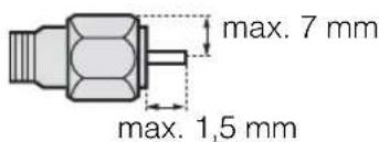 max. 7 mm max. 1,5 mm