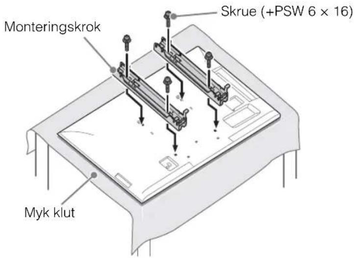 Monteringskrok Skrue (+PSW 6 x 16) Myk klut
