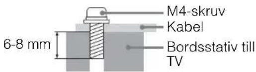 M4-skruv Kabel 6-8 mm Bordsstativ till TV